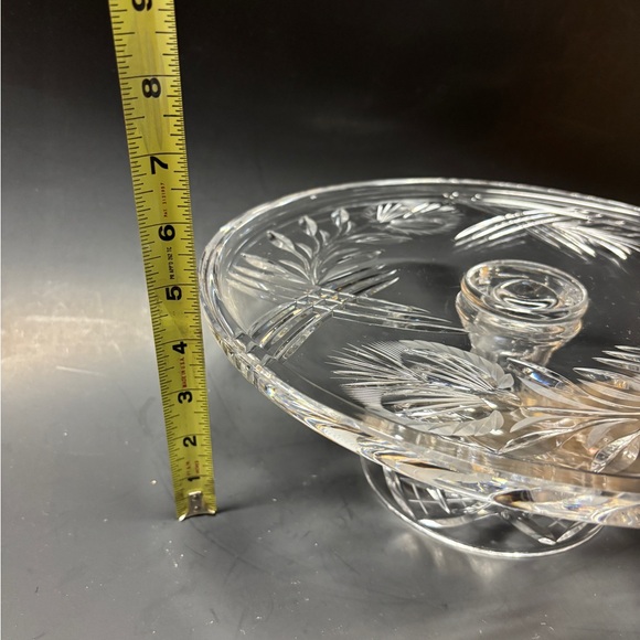 Elegant Vintage 12” Clear Glass Cake Stand - Picture 6 of 6